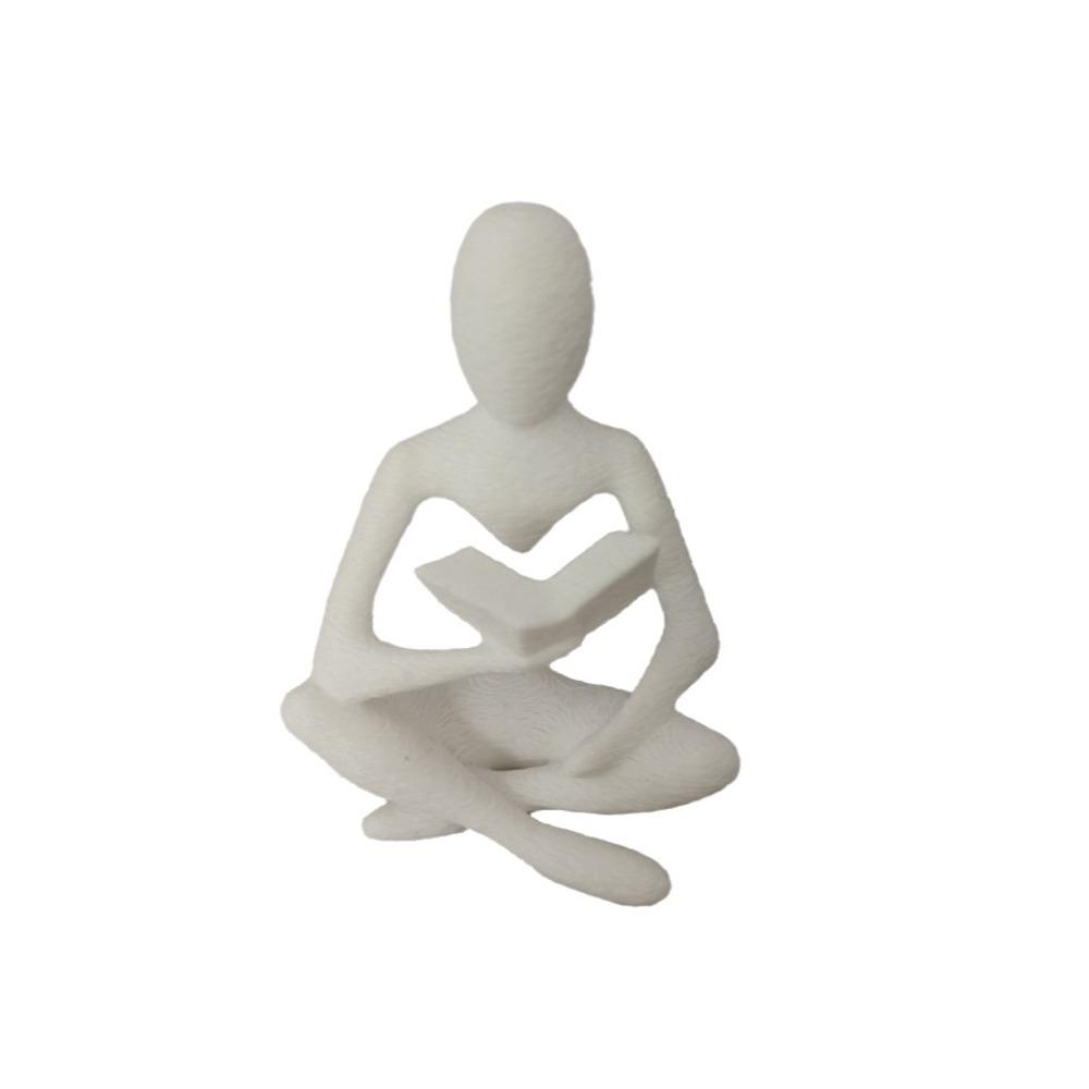 Abstract Reader Sculpture Ornament Mini Reading Figure Ornament  Living Room