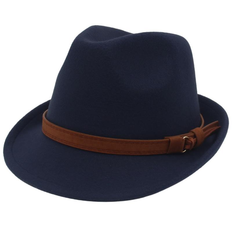 Fisherman Bucket School Old Vintage British Cap Jazz Woolen Imitation Men For Hat Fedora Color Plain Solid Ricygvm Caps Unisex Elegant Church