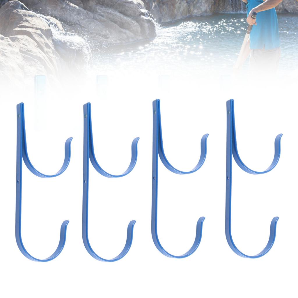 4 Sets Pool Pole Hanger Professional Aluminium Alloy Pool Holder Hook for Poles Brushes Vacuum Hoses Garden Tools