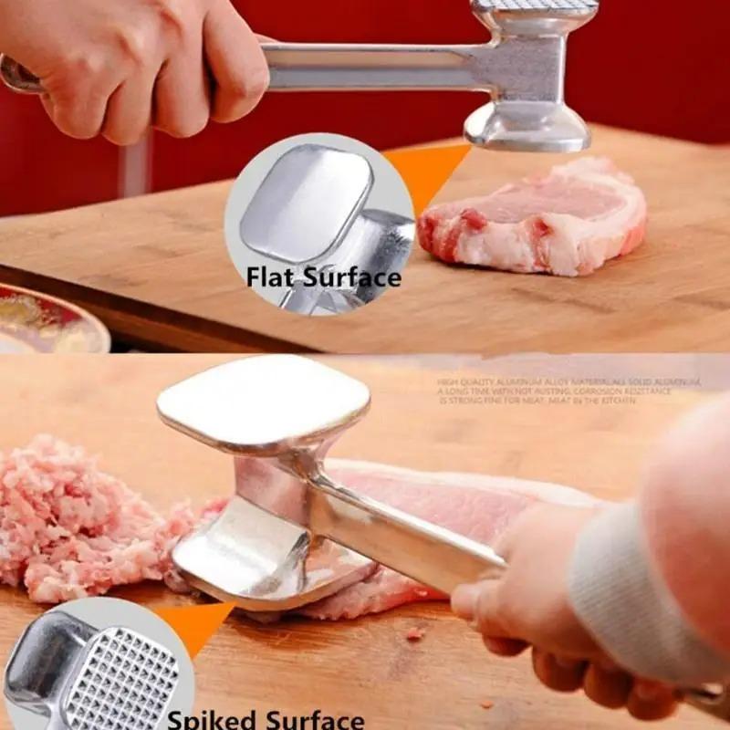1PC Attendrisseur à Viande en Alliage de Zinc Marteau Maillet Outil pour Pilonner Steak de Bœuf Poulet Porc Marteau à Viande Outil de Cuisine