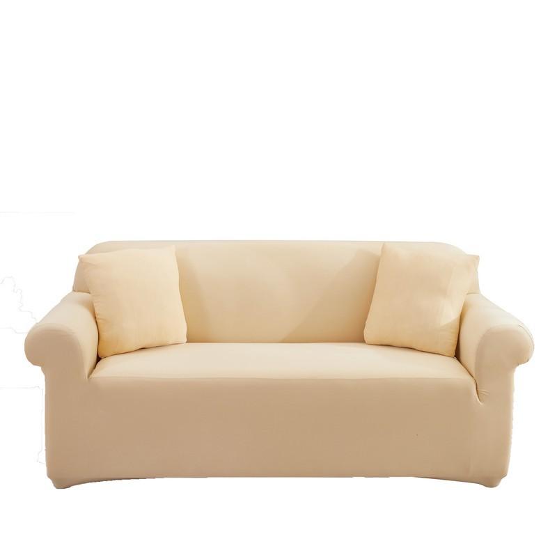Premium Solid Color Elastic Sofa Cover Four Seasons Stretch Couch Cover Universal Single Double Seat Protector Luxury Home Decor