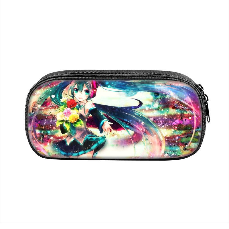 Hatsune Miku Pencil Case Miku Anime Surrounding Male And Female Students Large Capacity Stationery Case Pencil Case Bag