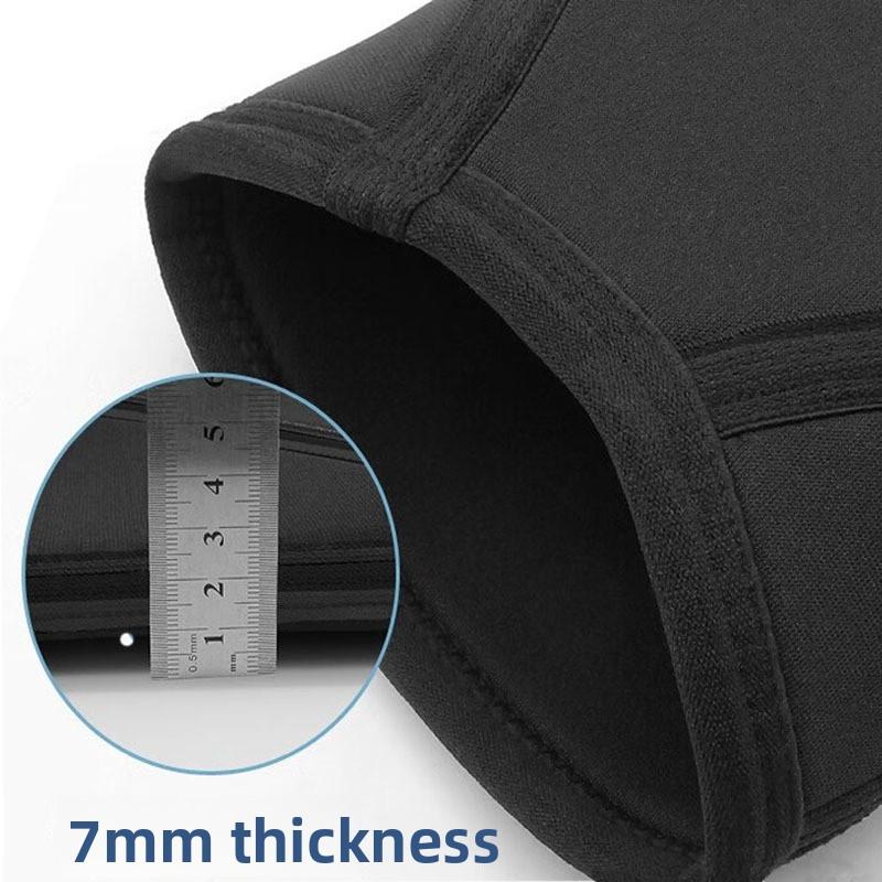 7Mm Diving Material Pressurized Knee Silicone Anti-skid, Protective Weightlifting Knee Pads Squat Fitness Strength Training