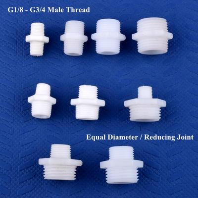 10 Stück/Los G1/8"~G3/4" Außengewinde Schraubnippelverbinder Aquariumtank Gleicher Durchmesser Reduzierend Doppelte Außengewindeverbinder Gartenwasserschlauchverbinder