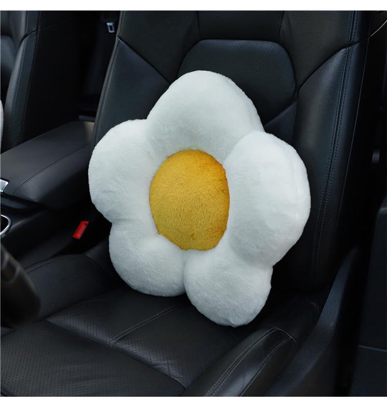 Plush Plumeria Winter Car Seat Cushion - Cozy & Stylish