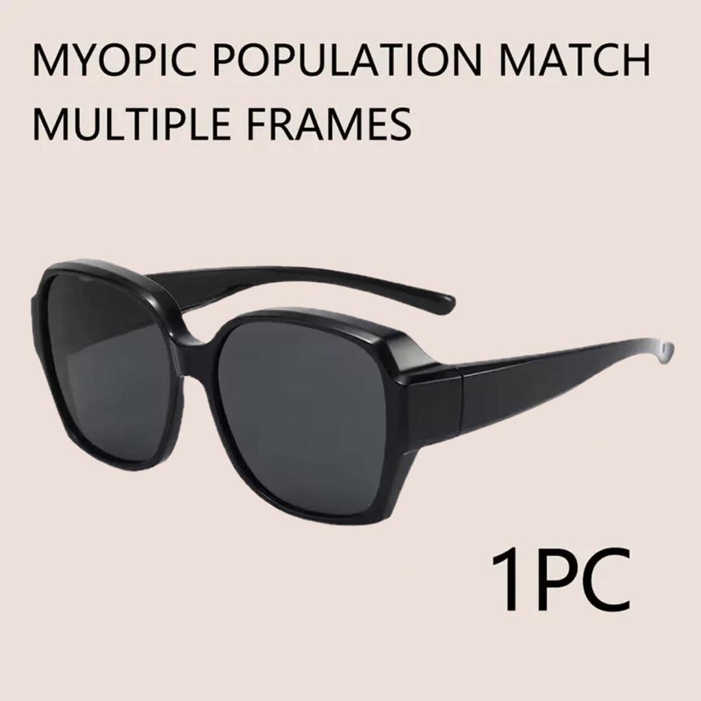 1PC Fashion Round Sunglasses Cover Over Myopia Prescription Glasses Portable Men Women Vintage Fishing Driving Eyewear