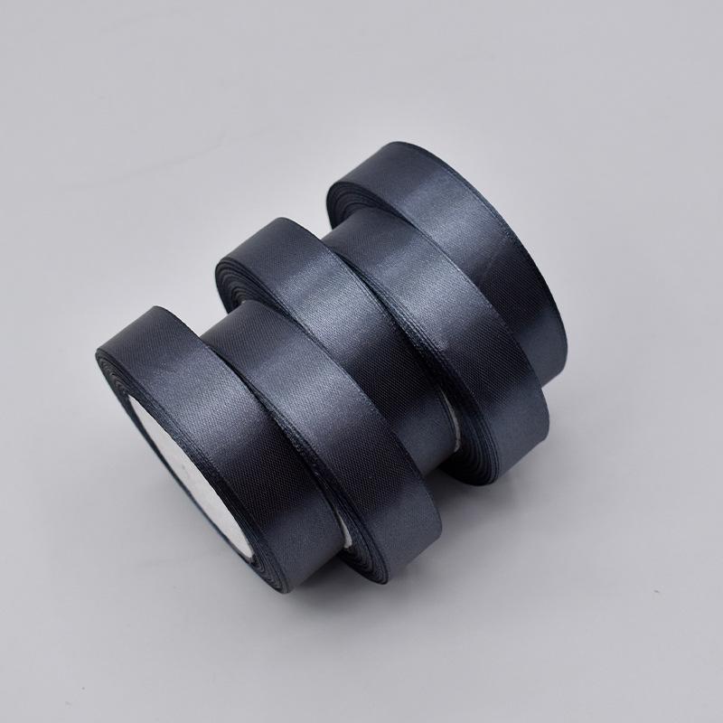 2.5cm Polyester Woven Ribbon for Flower Gift Packaging, Wedding Cakes, and Decorations in Silk Colors