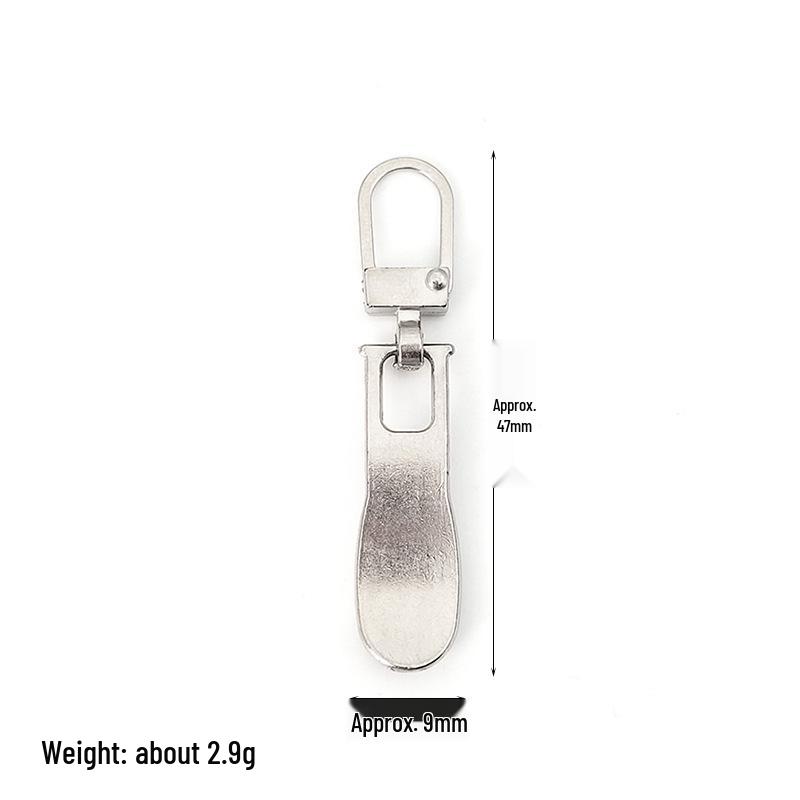 Detachable Metal Zipper Pull Tab Accessory for Bags, Shoes, and Clothes Repair