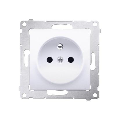 Socket with grounding and shutters, white Simon54