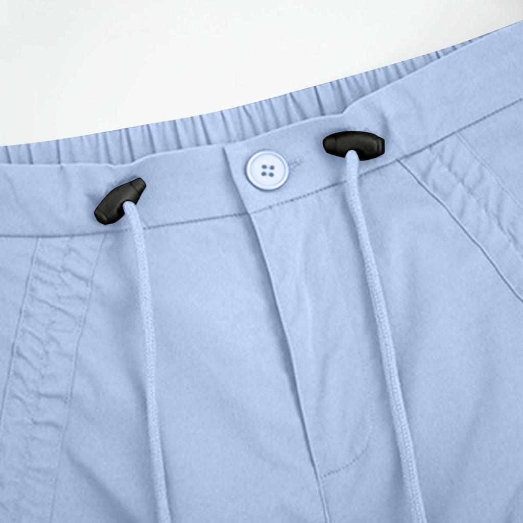 Women Elastic High Waist Pant Casual Fit Wide Leg Long Pants Trousers With Pockets