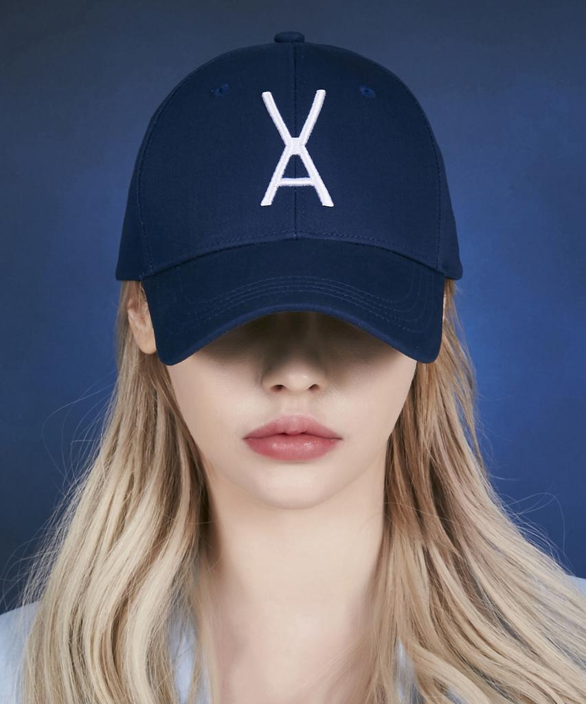 Bajal Va Big Logo Oversized Buckle Cap Navy