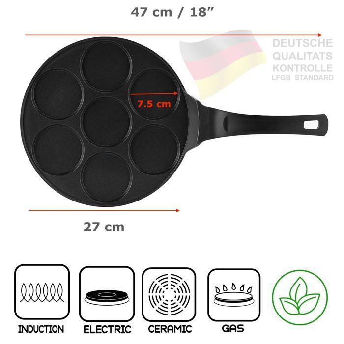 Poêle À Crêpes - INTIGNIS - 26 Cm - Aluminium - Anti-adhésif - Compatible Induction