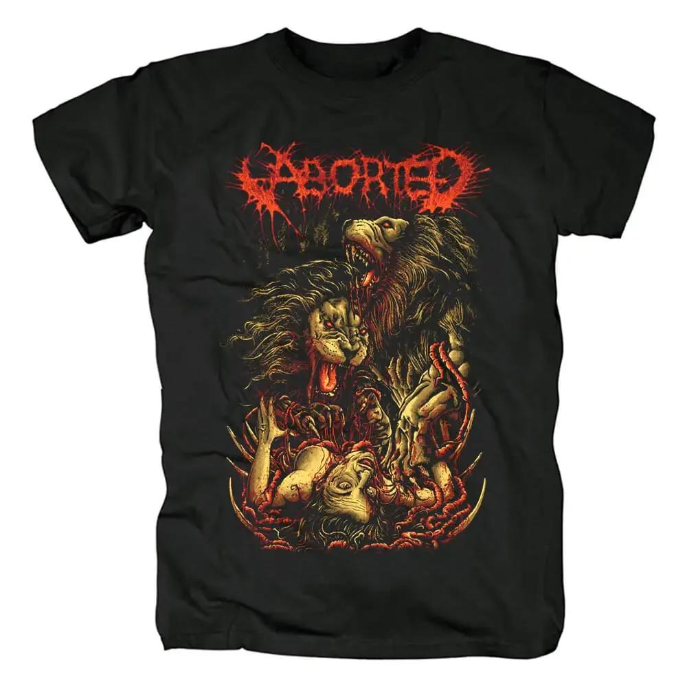 Men Women Short Sleeve High Quality Aborted Grindcore T Shirt  Vintage Metal Punk Rock Band Cotton T-shirt Y2k Tops Streetwear