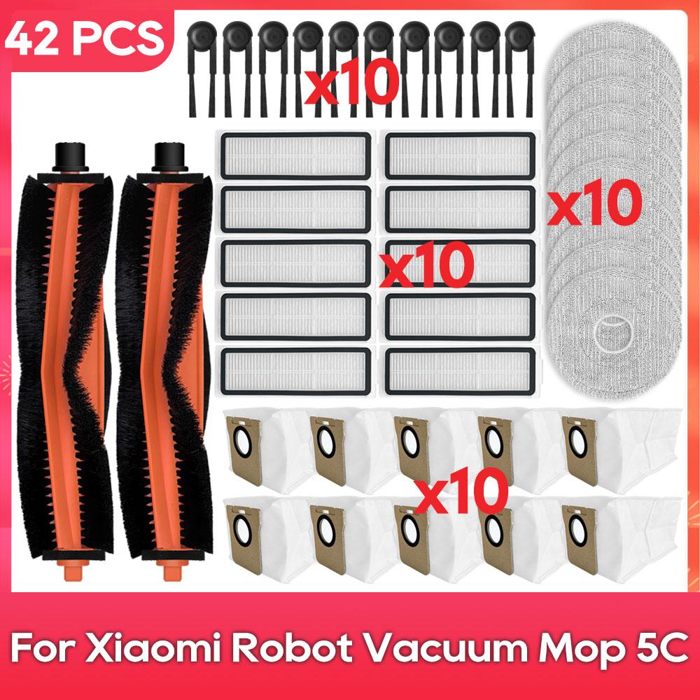 Fit For ( Xiaomi Robot Vacuum Mop 5C / OV42CN ) Main Side Brush Filter Mop Dust Bag Robot Vacuum Cleaner Part Accessories