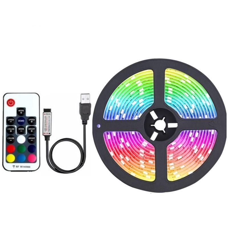 In Stock RGB Bluetooth Music LED Light Strip Set, 5050 Low Voltage USB, Colorful TV Background, 5V LED Strip