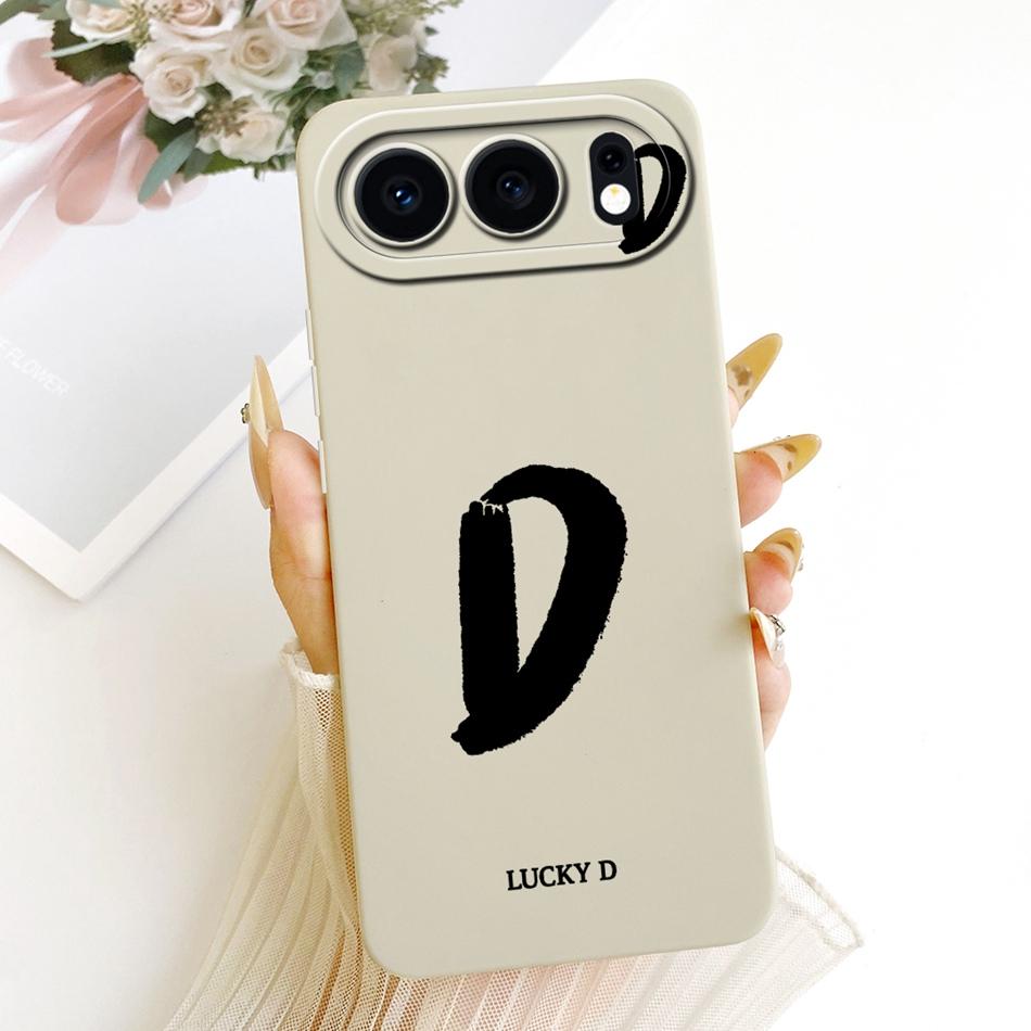 For Honor 500 5G Lucky Initial Letter Phone Case For Honor 500 MEY-AN00 Soft Silicone Shockproof Cases Bumpers