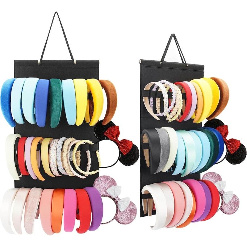 Stylish Headband Storage Rack Hair Accessories Felt Organizer Display Stand for Hairbands Hairclips and Bracelets