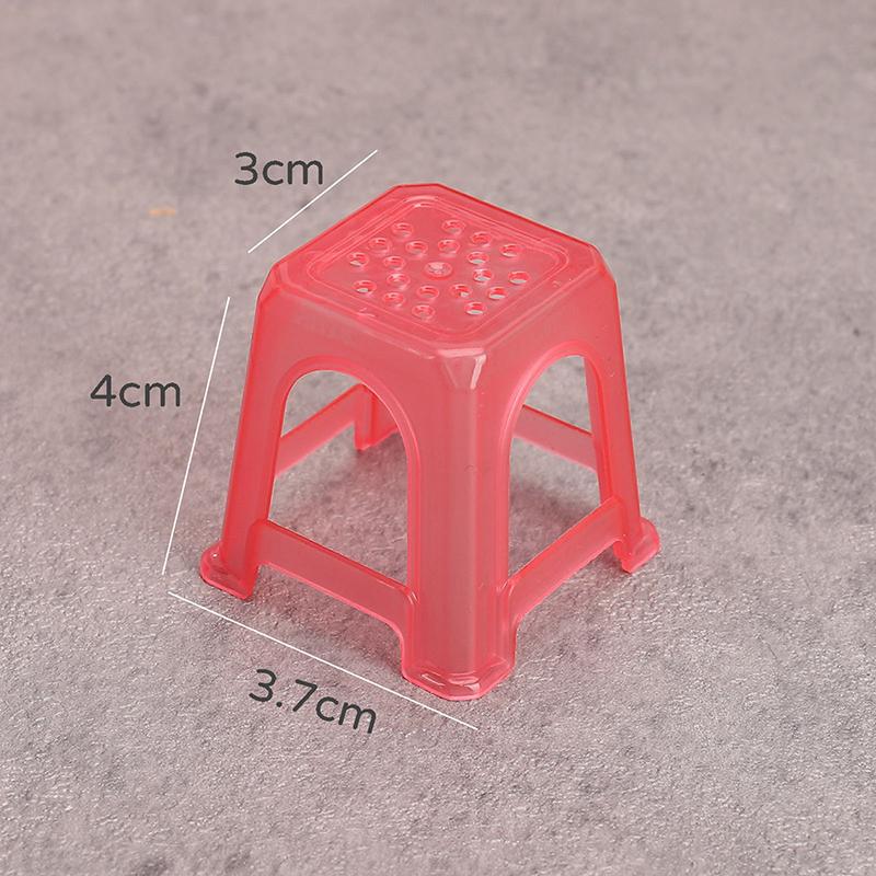 10Pcs Dollhouse Miniature Plastic Stools Chairs Furniture Home Model Decor Toy Doll House Accessories