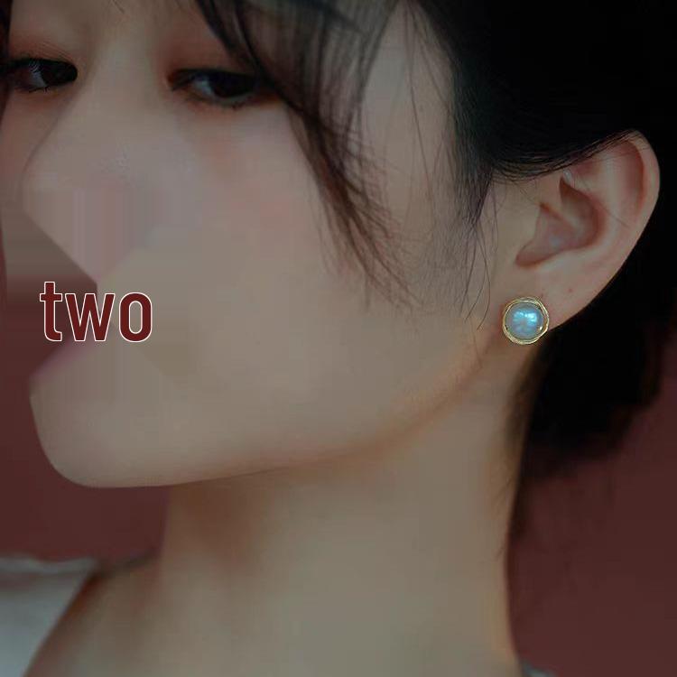 Vintage 6A Freshwater Pearl Stud Earrings - Elegant Light Luxury Gift for Women