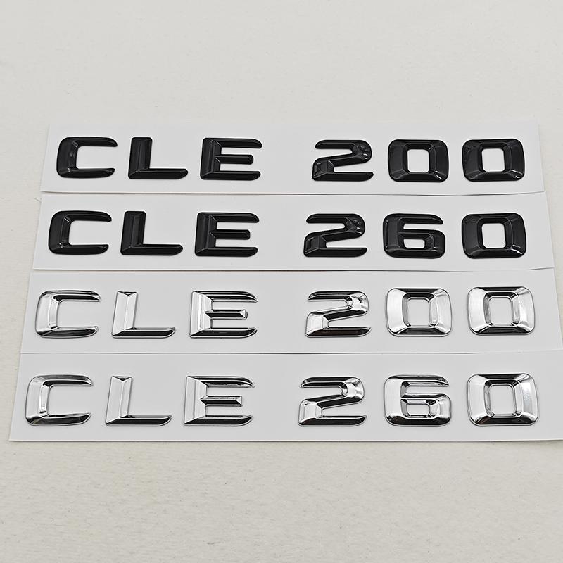 3D ABS Car Letters Logo CLE200 CLE260 Badge Rear Trunk Emblem Decals For Mercedes Benz CLE Class CLE 200 CLE260 Accessories