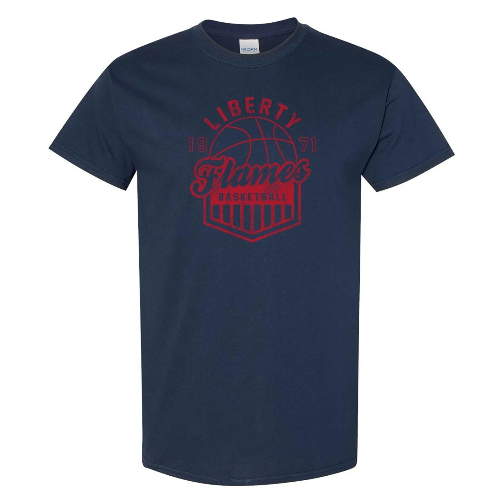 Liberty Flames Basketball Shield T Shirt M