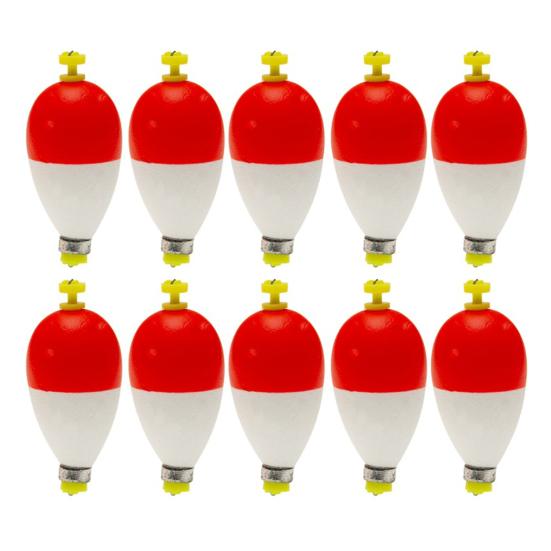 10/16Pcs EPS Foam Fishing Float with Weights Long Casting Lightweight High Visibility Buoyancy Ball Buoy Bobber Float Saltwater Freshwater