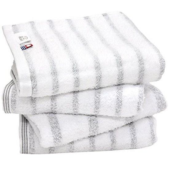 Imabari Towel Face 4-Piece Set Soft Instant Absorption Quick Dry Indoor Drying 100 Cotton Made Japan Certified Hiorie Mist (Gray)