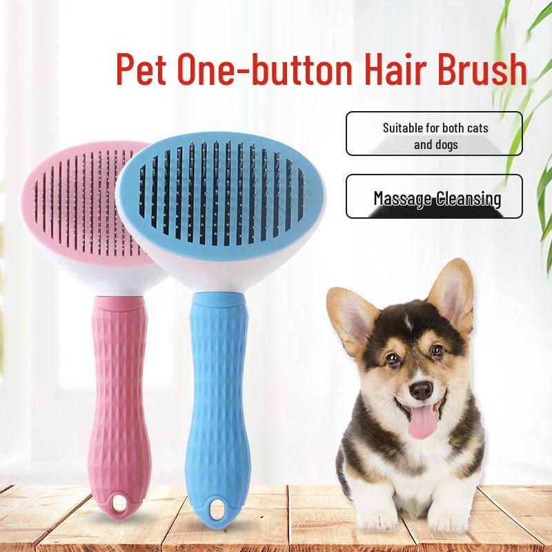 Pet Hair Removal Comb for Cats & Dogs - Detangling Brush for Teddy & Bichon Frise
