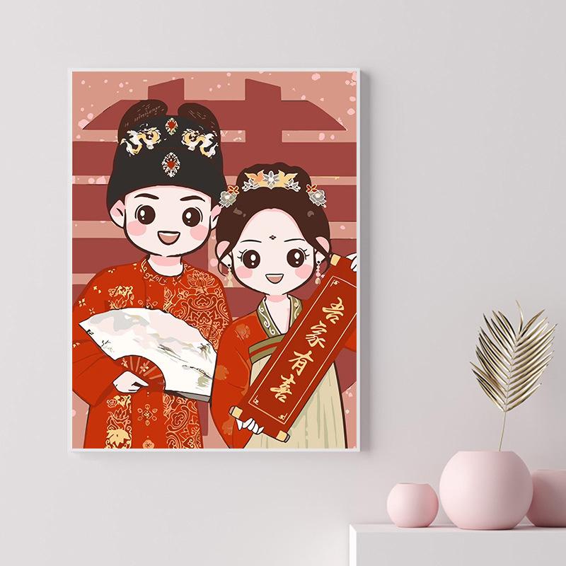 40X50Cm Diamond Painting Large Size Diamond Sticker Bedroom Living Room Decorative Painting With Photo Frame