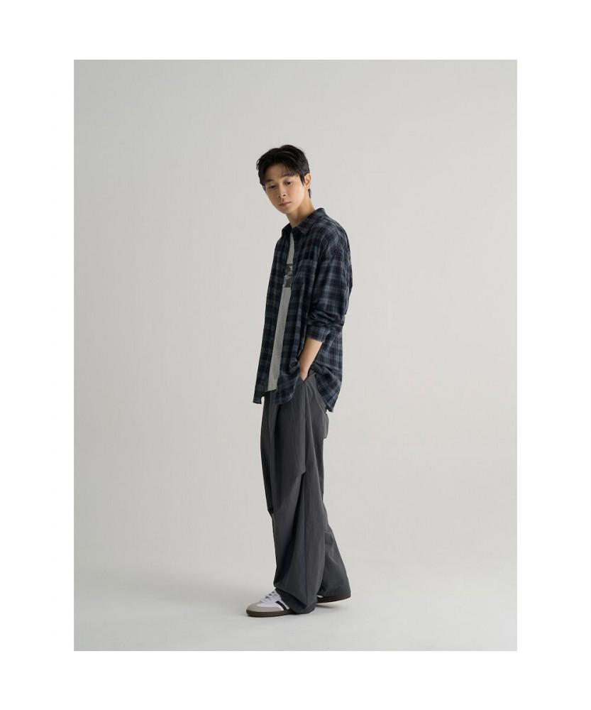 8SECONDS Nylon Wide Balloon Elastic Waist Pants Ash