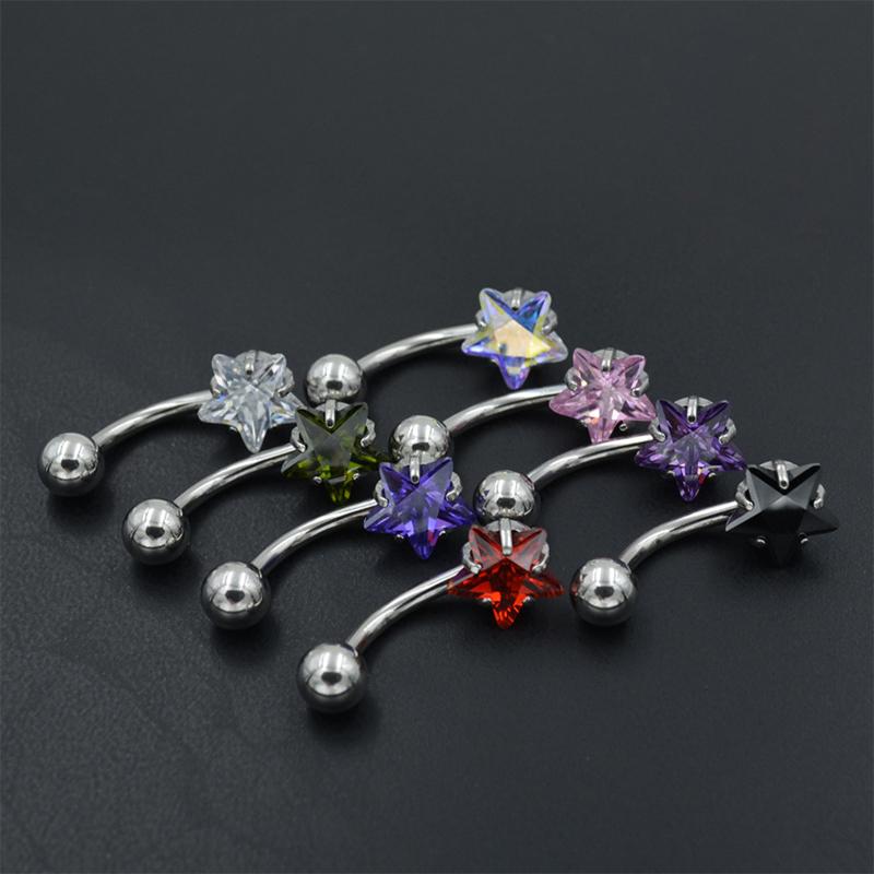 Niche Star Belly Piercing Belly Button Rings Navel Piercing Belly Ring Jewelry