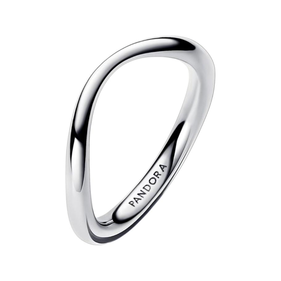 Pandora Organic Shape Letter Logo Ring Women ring Silver 193314C00 Box,48