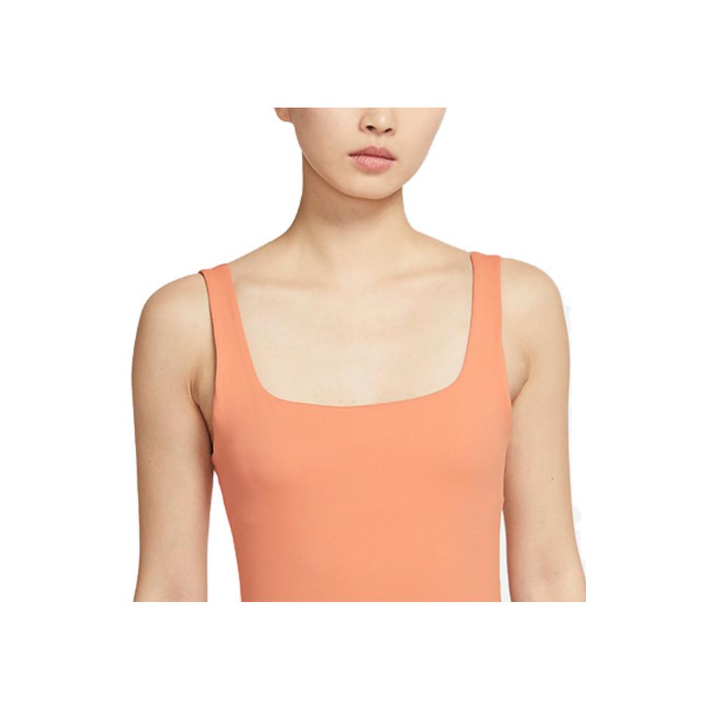 Nike Yoga Luxe Training Yoga Casual Sports Vest Women Tops Orange DA0724-810