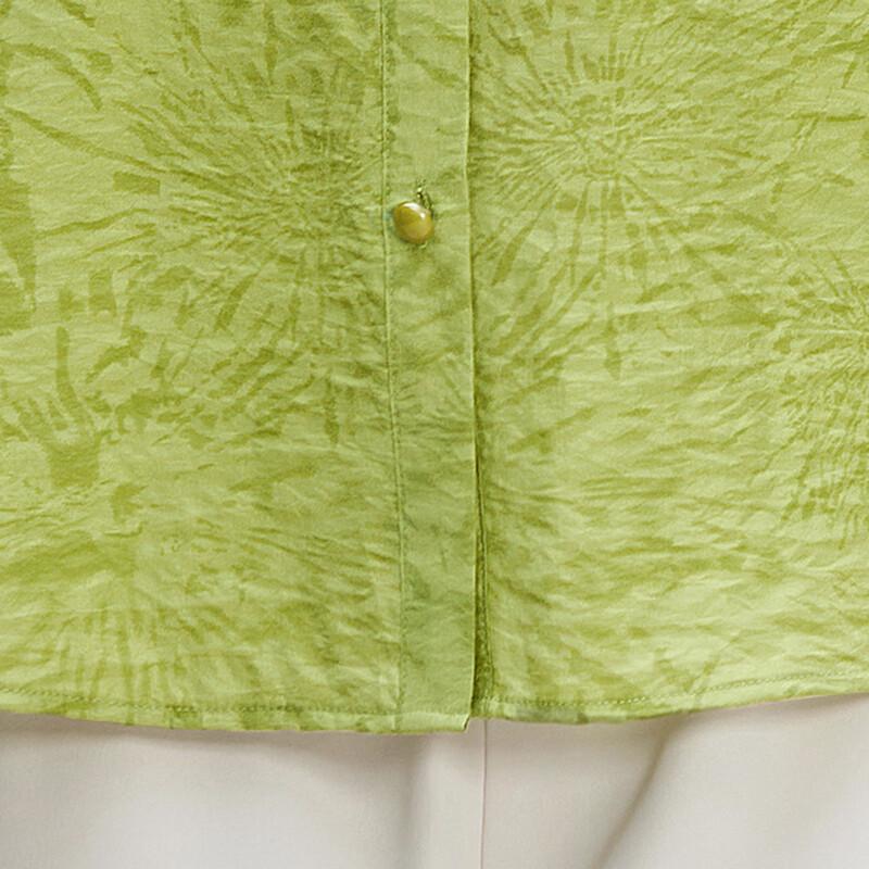 Pasite Damen Sommer Locker Geschnittene Bluse mit Kragen und Halbarm