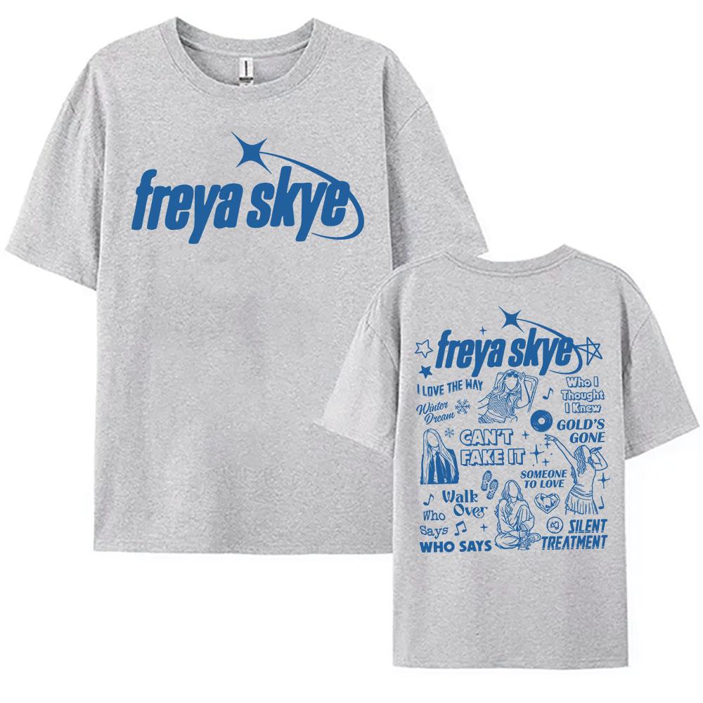 Women Tees Freya Skye Stars Align T-shirt Summer Cotton Short Sleeve Loose Tshirts Fashion Singer Design Graphic Print Merch Top
