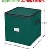 Storage Organizer for Christmas Ornaments Holds Up To 48 Balls with 3 Removable Trays and Divider Protection for Safe Storage