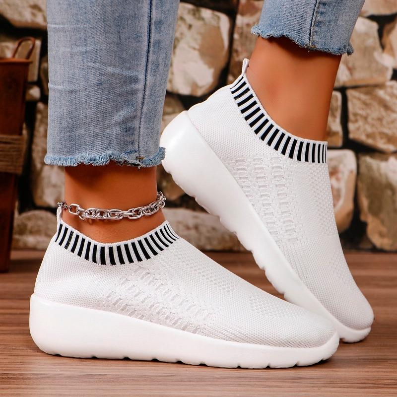 2024 Flat Women's Spring and Autumn Lightweight Mesh Low Top Running Shoes for Daily Wear Lazy Shoes Bottomed Outdoor Jogging