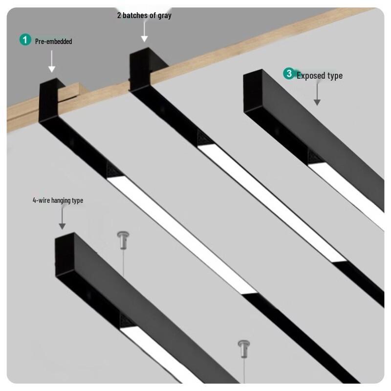 OEING 5-Meter Embedded Magnetic Track Lighting System
