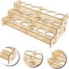 Wooden Paint Rack Organizer for Pigment Bottles and Art Supplies Display Shelf Compact Storage for Crafting and Painting Supplie