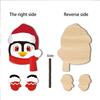 Christmas Garden Signboard, Wooden Courtyard Sign, Outdoor Winter Christmas Decoration, Family Front Door Decoration 3piece Set