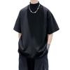 Mens Loose Solid Color Short Sleeve Basic Casual Bottoming T Shirt