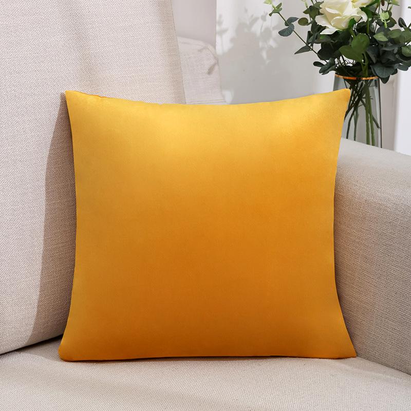 New Solid Color Nordic Velvet Pillow Sofa Office Living Room Simple Plush Cushion Bedroom Bedside Pillow