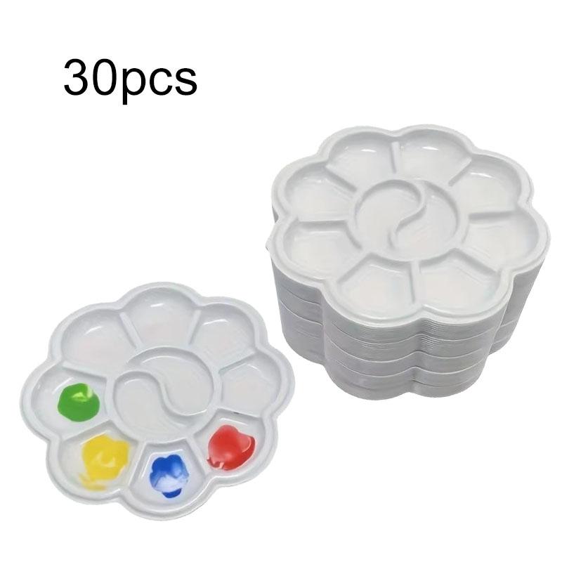 Mini Flower-Shaped Plastic Palette Color Palette Plum Blossom Painting Acrylic Teaching Incentive Supplies Student Rewards TMZ
