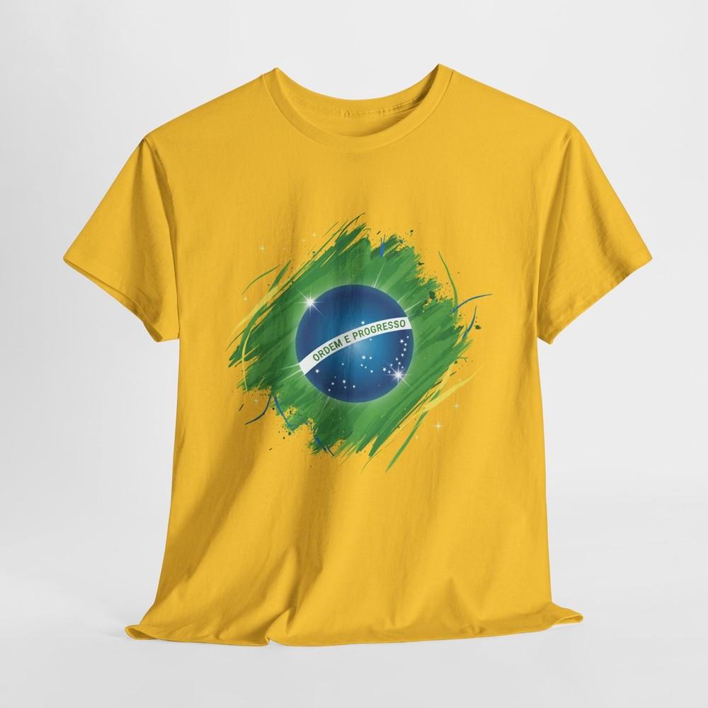 Brasilflagg Unisex T-skjorte, Brasiliansk Stolthet T-skjorte, Sør-Amerika Gave, Bomull