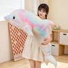 Cartoon Colorful Dolphin Doll Plush Toy Aquarium Big Dolphin Doll Girl Sleeping Soothing Doll