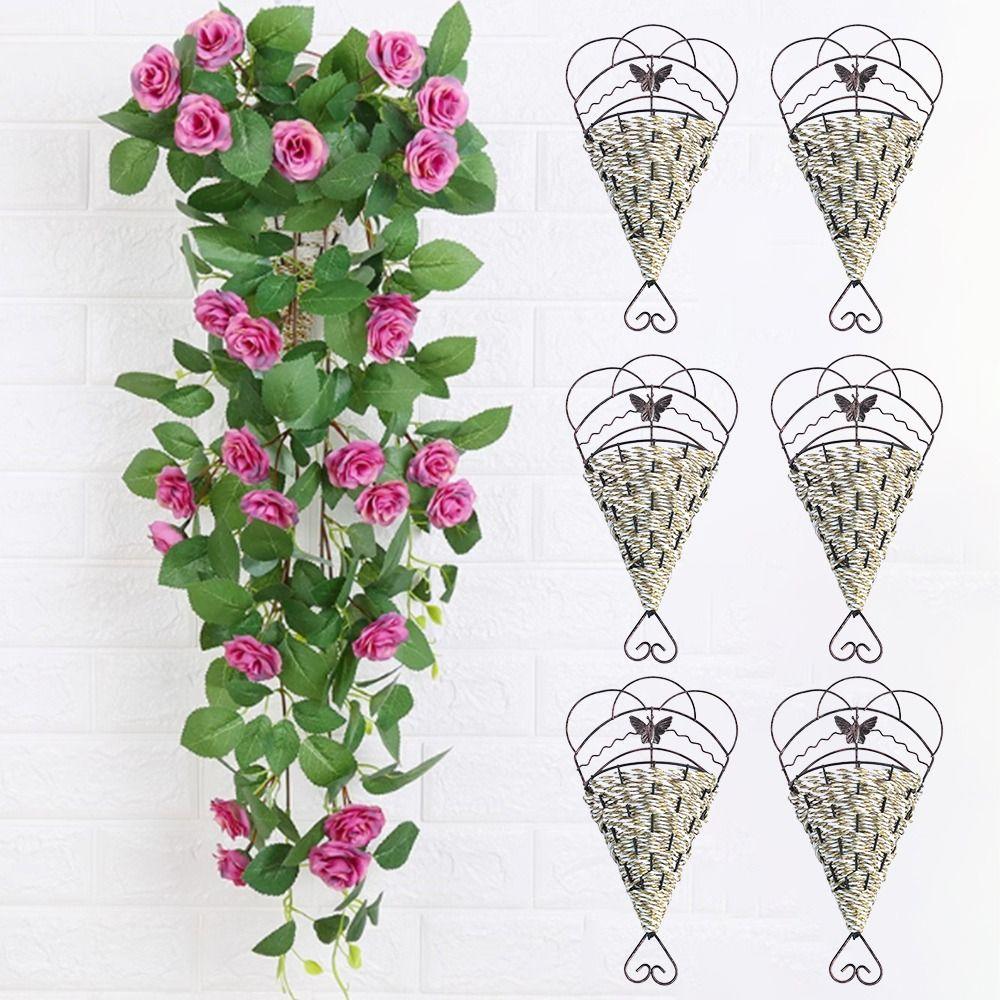 Flower Pot Hanging Wall Basket Hollow Hanging Basket Pot Gift Plant Hanging Home Garden