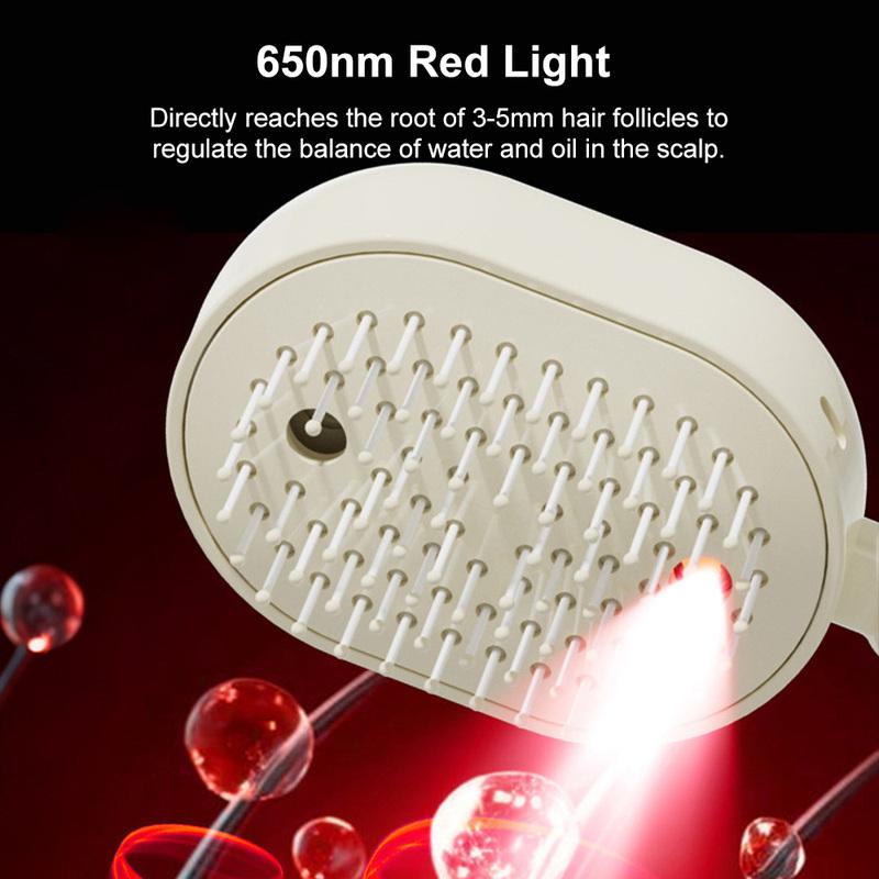 USB Electric Spray Air Cushion Massage Comb, Electric Spray Air Cushion Comb, 5-in-1 Detangling Hair Brush for Dry Frizzy Hair