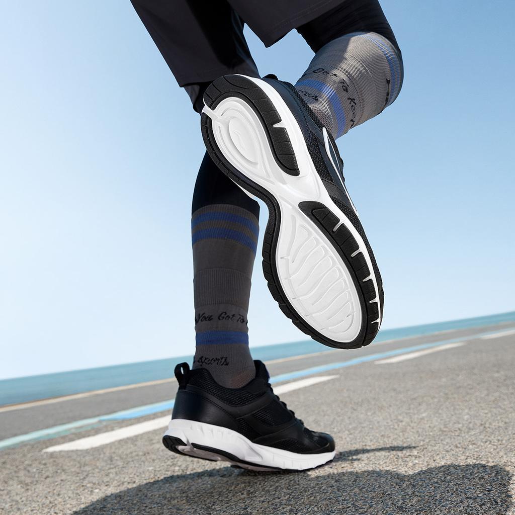 New LiNing R037 Shock Absorbers Slip Resistant, Abrasion Resistant, Breathable Low Top Running Shoes Men's Black ARSU067-1