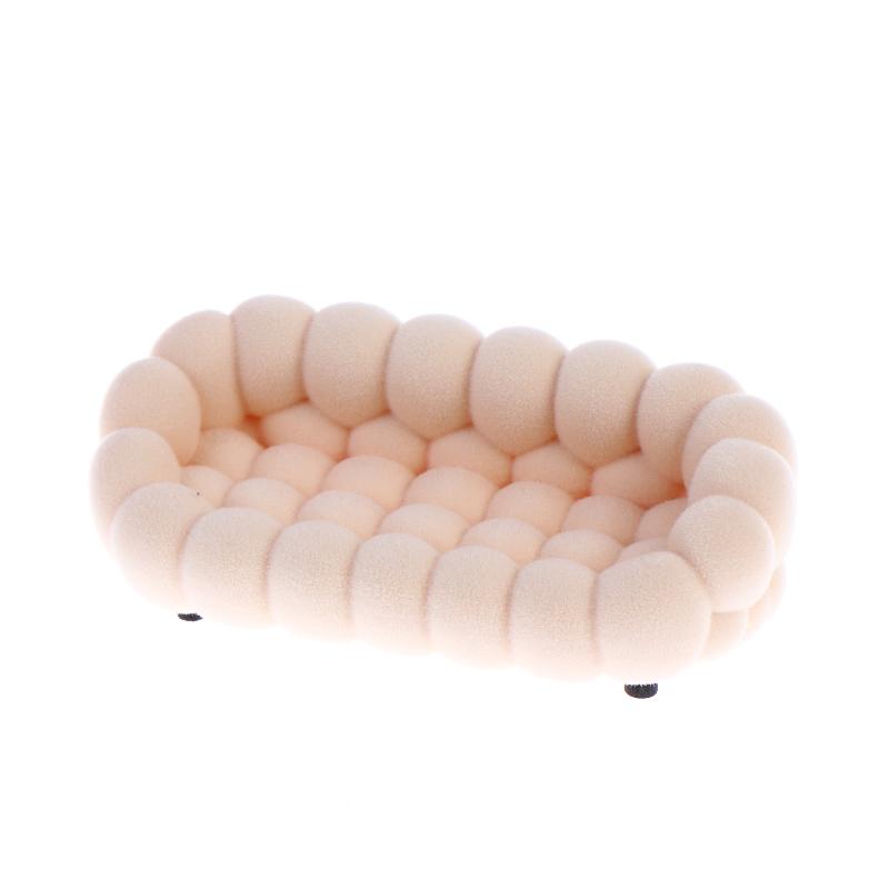 Dollhouse Simulation Cloud Sofa Model Dollhouse Living Room Furniture Decoration Dolls House Micro Scene Pretend Play Toys