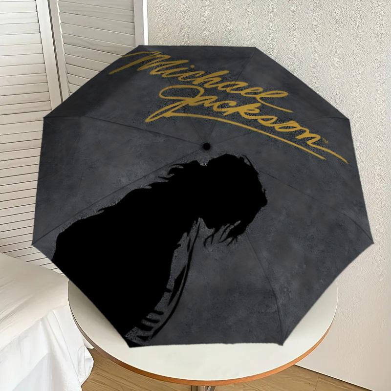 1pc Michael Jackson Automatic Folding Umbrella, Portable Collapsible Design, Casual Outdoor Accessory L1127137